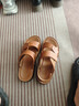 馬登男鞋2026夏季新款皮涼鞋兩穿沙灘鞋真皮商務(wù)開(kāi)車(chē)涼拖鞋爸爸鞋 棕色 （可兩穿） 39 曬單實(shí)拍圖