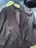 三彩【宋軼同款】2026春季新款休閑西裝外套雙排扣正肩小西服中長(cháng)Z 深邃灰 XL 170/92A 曬單實(shí)拍圖