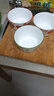 陶瓷新款可愛(ài)釉下彩高顏值ins風(fēng)飯碗陶瓷餐具家用陶瓷飯碗 4.5英寸清新水果碗3只裝【花色隨機】 曬單實(shí)拍圖
