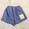 Q21&阿嘟白澤兒童天絲牛仔短褲男女童寶寶夏季外穿薄款五分褲子 藍灰色 90 cm 曬單實(shí)拍圖