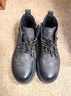 奧康馬丁靴男春季新款側拉鏈高幫防滑皮鞋男士厚底增高休閑工裝靴男 墨玉黑 41 曬單實(shí)拍圖
