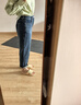 ONLY2026春季新款設計感修身顯瘦直筒褲九分褲牛仔褲女|126149007 J34390洗水牛仔藍 S S標準褲長(cháng) 曬單實(shí)拍圖