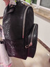高美高（comico）字母印花系列時(shí)尚春夏新款休閑運動(dòng)風(fēng)雙肩女士背包 黑色 曬單實(shí)拍圖