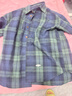馬登工裝美式復古藍綠色格子襯衫長(cháng)袖純棉肌理感薄款襯衣外套男春 藍綠格 XL 曬單實(shí)拍圖