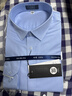 杉杉【DP免燙】長(cháng)袖襯衫男士藍色秋季商務(wù)休閑純棉襯衣 藍色小格 41  曬單實(shí)拍圖