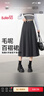 班尼路（Baleno）百褶半裙女冬季新款戶(hù)外防寒鎖溫小香風(fēng)輕奢潮流休閑時(shí)尚動(dòng)感裙子 曬單實(shí)拍圖
