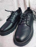 回力(Warrior)男鞋商務(wù)休閑春季鞋子男款系帶皮鞋男士0650 黑色 43 曬單實(shí)拍圖