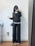革曼孕婦套裝春秋假兩件顯瘦孕婦上衣闊腿褲子韓版大碼時(shí)尚洋氣孕婦裝 灰色套裝(優(yōu)質(zhì)版) XL 曬單實(shí)拍圖