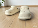 【CROCS同款】洞洞鞋男女時(shí)尚厚底增高夏季卡駱馳同款涼鞋戶(hù)外 米色 40 -41 曬單實(shí)拍圖