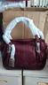 威栩生（VIZEUS）真皮女包單肩斜跨手提包女頭層牛皮輕奢品牌漆皮女士包包大容量 紫紅色 小款 曬單實(shí)拍圖