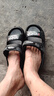 森馬（senma）森馬拖鞋男夏季踩屎感外穿運動(dòng)防滑涼鞋兩用涼拖 黑灰 40-41 曬單實(shí)拍圖