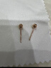 周六福紅18K金圓珠耳釘耳飾女生日禮物C0913264 一對 曬單實(shí)拍圖