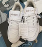 adidas ENTRAP美式校園風(fēng)運動(dòng)少年感復古籃球風(fēng)板鞋男女阿迪達斯   白色/暗銀金屬/樹(shù)脂黃   37 曬單實(shí)拍圖