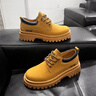 Jeep吉普馬丁靴男春季新款低幫英倫風(fēng)潮流休閑皮鞋防滑工裝大黃靴子男 土黃【四季款】 標準運動(dòng)鞋碼 41 曬單實(shí)拍圖