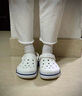 卡駱馳（CROCS）洞洞鞋貝雅卡駱班輕便耐磨一腳蹬休閑鞋|205089 白/深藍-126 43 (270mm) 曬單實(shí)拍圖