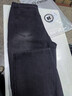 Homlean水洗復古牛仔褲男春夏美式寬松褶皺設計直筒長(cháng)褲子HS04黑色XL 曬單實(shí)拍圖