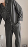 貓人男士睡衣男100%純棉春秋四季襯衫長(cháng)袖10A防螨抑菌家居服 曬單實(shí)拍圖
