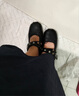 CHARLES&KEITH圓頭平底鉚釘芭蕾瑪麗珍鞋生日禮物送女友CK1-70381146 Black黑色 37 （235） 曬單實(shí)拍圖