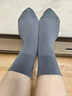 夢(mèng)特嬌襪子男士春夏季100%純棉7A抗菌防臭艾草精油襪休閑透氣運動(dòng)中筒襪 曬單實(shí)拍圖