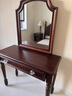 巢趣 美式臥室家具梳妝臺美式實(shí)木化妝臺玄關(guān)柜 妝臺+鏡框含鏡子（黑胡桃色） 【櫻桃木全實(shí)木】 曬單實(shí)拍圖