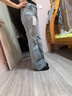 :CHOCOOLATE it淺色微喇牛仔褲女夏季薄款低腰顯瘦闊腿拖地長(cháng)褲子 淺藍色長(cháng)褲 【官方正品】 M 曬單實(shí)拍圖