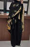 嬈蝶加厚雙面大披肩男女四季時(shí)尚暗黑民族風(fēng)披肩開(kāi)叉斗篷秋冬保暖圍巾 銀杏葉-黑金拼色-雙面大披肩 曬單實(shí)拍圖