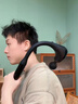 LISM靜音彎頭筋膜肌肉頸椎按摩手持按摩器多功能全身腰部背部腿部放松 橘白 曬單實(shí)拍圖