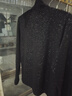 皮爾卡丹（pierre cardin）雙面德絨打底衫女時(shí)尚洋氣時(shí)髦亮片磨毛加厚小衫秋冬2026新款長(cháng)袖 黑色 3XL 【140一150斤】 曬單實(shí)拍圖