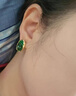 KRISTEN JUDI綠色耳環(huán)女s925銀針輕奢耳飾耳釘橢圓幾何合成水晶生日38節禮物 送女友老婆閨蜜生日禮物禮盒包裝 曬單實(shí)拍圖