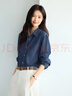 伊芙麗（eifini）朱珠代言100%棉柔軟牛仔面料精致休閑百搭襯衫女26春季新款 牛仔藍 預售 [30天]發(fā) L 曬單實(shí)拍圖