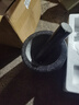 GIOIO天然研磨器搗蒜器石臼蒜臼子壓蒜器搗蒜罐石頭家用蒜泥搗蒜石臼 精品黑石拋光特號缸型 曬單實(shí)拍圖
