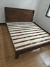 京東京造家居悅楓實(shí)木床 天然橡膠木 主臥雙人床胡桃色1.8×2米 曬單實(shí)拍圖