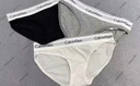 Calvin Klein內衣三條ck提花棉質(zhì)彈力性感比基尼三角內褲女 MP1-太空黑/淺灰色/月光白 3條 M 曬單實(shí)拍圖