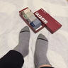 鴨鴨【100%純棉】襪子男春夏10A抗菌防臭襪耐磨吸汗中筒運動(dòng)休閑男襪 曬單實(shí)拍圖