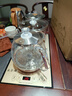 益茶福全自動(dòng)上水電熱水壺底部上水嵌入式茶臺功夫茶燒水壺飲水燒水一體機抽水玻璃煮茶壺保溫泡茶壺 SQ-008金色玻璃套裝 1L 曬單實(shí)拍圖