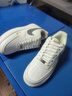 AJMG空軍一號高顏值板鞋男AJ莆田春季男鞋內增高經(jīng)典情侶青少年運動(dòng)鞋 白灰金【低幫】 42 曬單實(shí)拍圖