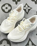 李寧凌波2丨跑步鞋女鞋新款緩震舒適軟彈透氣百搭厚底休閑慢跑運動(dòng)鞋 米白色-5 37.5 曬單實(shí)拍圖