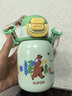蘇泊爾（SUPOR）兒童保溫杯水杯水壺316L不銹鋼學(xué)生吸管杯背帶·芽綠KCV50CK20 曬單實(shí)拍圖