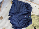 幼歌（YOUGE）嬰兒草莓休閑牛仔短褲夏季新款寬松柔軟木耳邊褲子 牛仔藍 90 cm 曬單實(shí)拍圖