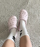 卡駱馳（CROCS）貝雅云彩女士洞洞鞋戶(hù)外休閑鞋|208186 裸粉-6PI 36 /37(230mm) 曬單實(shí)拍圖