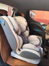 貝倍適（BAYBETSS）兒童安全座椅汽車(chē)用0-4-12歲寶寶360度旋轉嬰兒車(chē)載坐椅ISOFIX 米灰色【遮陽(yáng)棚+上拉帶+側保護】 曬單實(shí)拍圖
