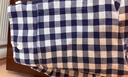 MUJI[自營(yíng)限定款]男士無(wú)側縫 雙層紗織睡衣 軟棉棉內衣 藏青色格紋 L 曬單實(shí)拍圖