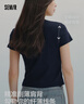 森馬（Semir）涼感T|短袖T恤女夏短款修身正肩圓領(lǐng)上衣2026套頭衫109326100004 曬單實(shí)拍圖
