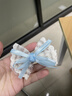 韓式蕾絲蝴蝶結兒童頭飾小女孩氣質(zhì)花邊發(fā)夾重手工高檔頭飾發(fā)卡子 天藍色蕾絲蝴蝶結【一個(gè)】 曬單實(shí)拍圖