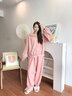 族瑪士睡衣女2026春秋新款梭織寬松大碼可外穿夏季薄長(cháng)袖長(cháng)褲家居服套裝 S85115#長(cháng)袖長(cháng)褲-山莓紅 M 【建議80-115斤穿】 曬單實(shí)拍圖