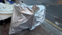 ?夏季防曬?新款電動(dòng)車(chē)雨衣加厚防塵防雨防曬罩車(chē)衣蓋雨布摩托 L【2米*1.8米】雙耳款銀 無(wú)規格 曬單實(shí)拍圖