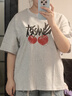 UR2026夏季新款女裝休閑趣味櫻桃印花棉質(zhì)圓領(lǐng)T恤UYY460159+ 花灰 XL 曬單實(shí)拍圖