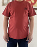 季言季言爆款男款短袖t恤純棉潮牌圓領(lǐng)印花透氣體恤 美式復古半袖上衣 磚紅色 XL 曬單實(shí)拍圖