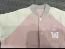 巴布豆（BOBDOG）女童套裝春秋新款棒球服外套衣服童裝兩件套運動(dòng)服春裝 粉+粉 120 曬單實(shí)拍圖