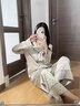 PAUL VALLONI趙露思明星同款波點(diǎn)真絲睡衣女秋冬高級感長(cháng)袖長(cháng)褲家居服順豐包郵 波點(diǎn)【長(cháng)袖+長(cháng)褲】 M 建議80-100斤 曬單實(shí)拍圖